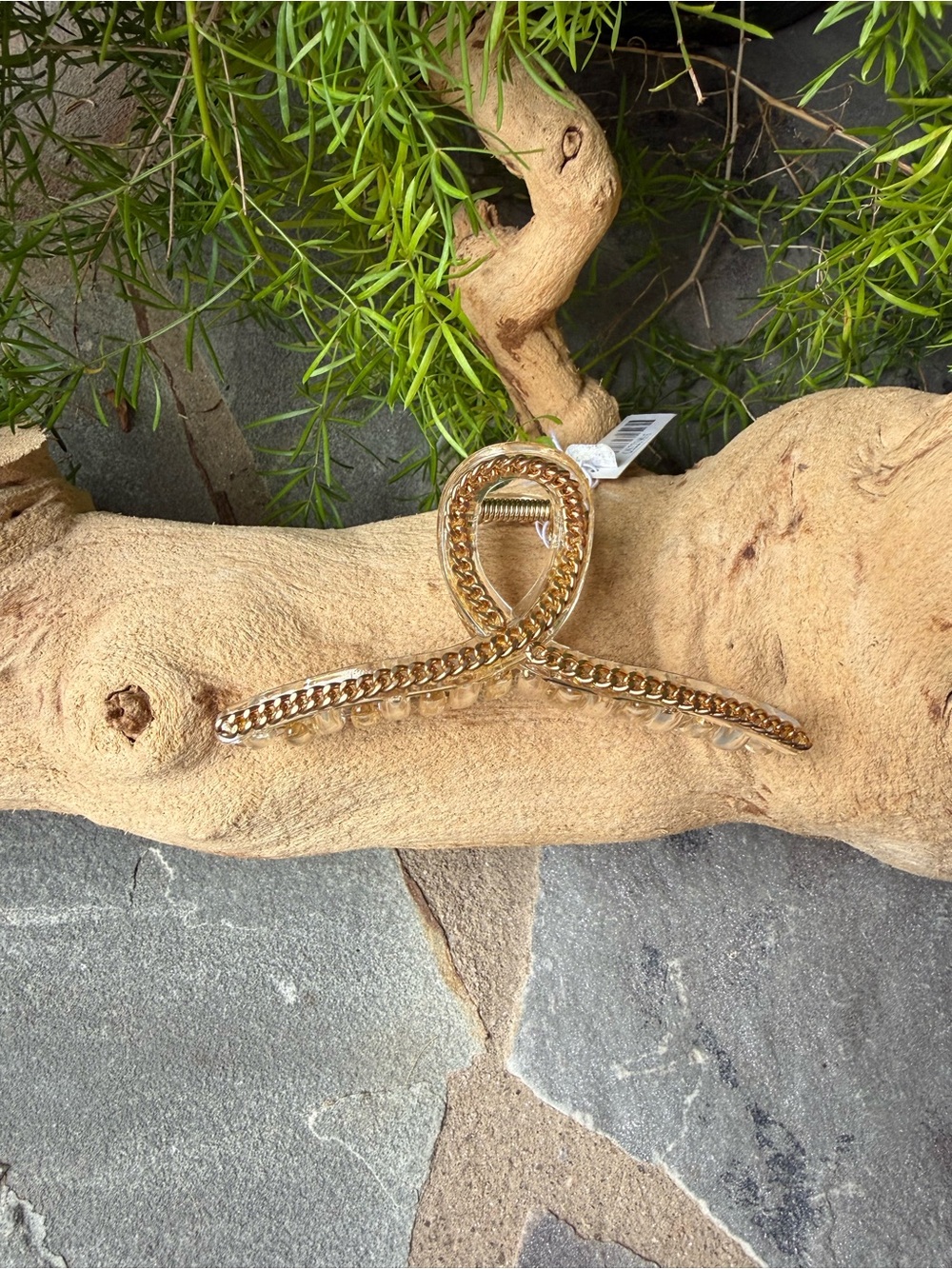 New🌟Free People-Gold Chain-Link Ribbon Hair Clip